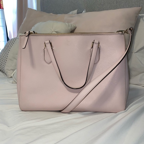 Kate spade light pink large purse w/ crossbody - Picture 2 of 7